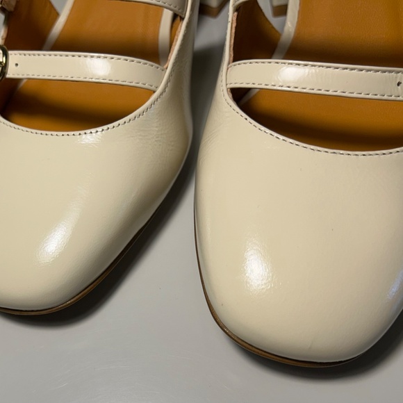 NEW Womens Sezane Paula Babies White Lacquer Shoes size US 6 FR 37 - Picture 9 of 16
